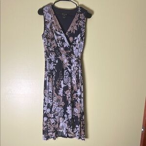 Kate and Lily Floral Wrap Sleepless mesh Dress size 4P